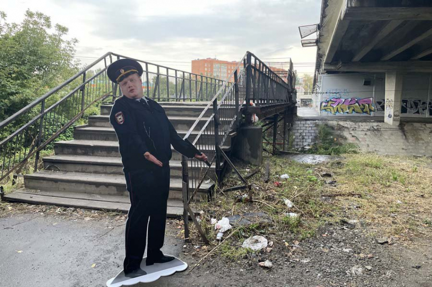 В Пензе персонаж популярного сериала появился на плоских макетах полицейского 