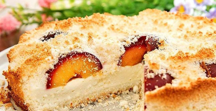Рецепт удивительно вкусной «Королевской ватрушки» в песочной крошке