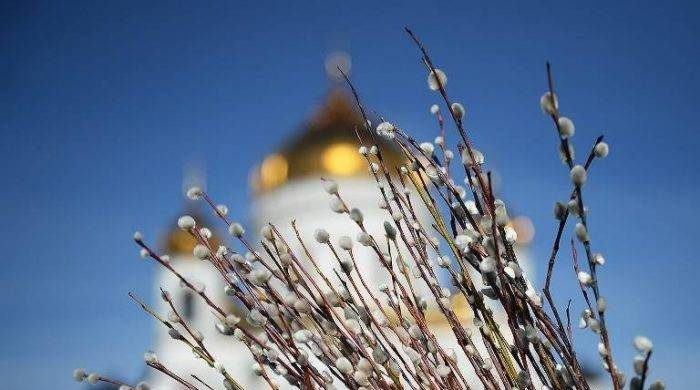 Праздничная служба на Вербное воскресенье 9 апреля 2023 года