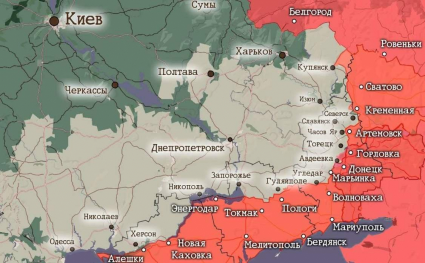 Свежая карта боевых действий на Украине от 12.02.2024. Новости СВО сегодня по состоянию на 12:00 мск