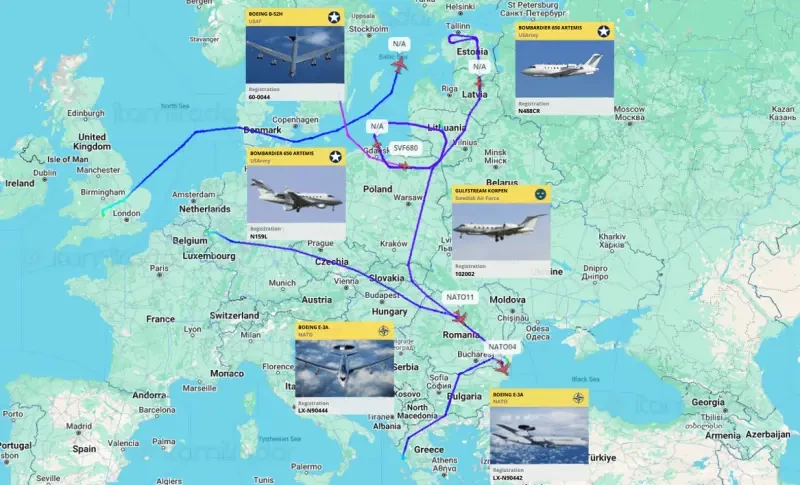Зафиксирована рекордная активность самолетов AWACS