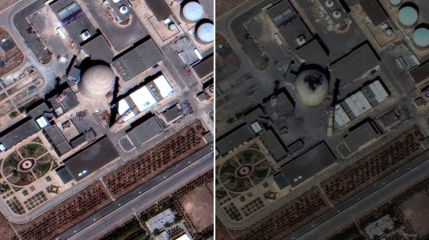 Опубликованы спутниковые снимки с результатом израильского удара по ядерному реактору в иранском Араке (Эраке)