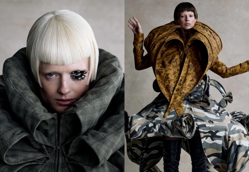 Софья Эрнст снялась в нарядах от Вячеслава и Егора Зайцевых