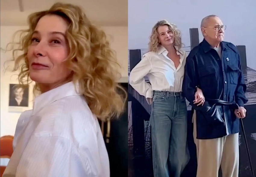 Юлия Высоцкая и Андрей Кончаловский вышли в свет в Москве